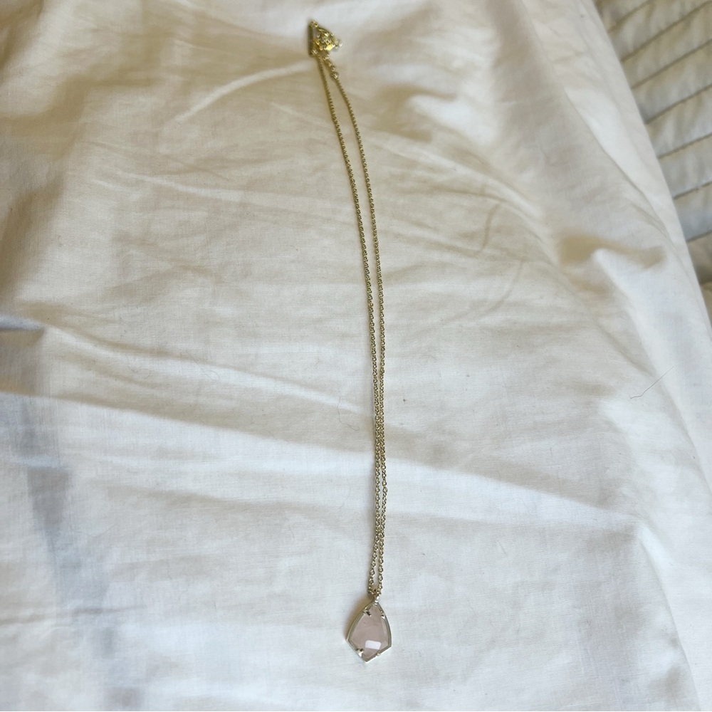Kendra Scott Gold Necklace with Blush Pendant - Picture 4 of 7